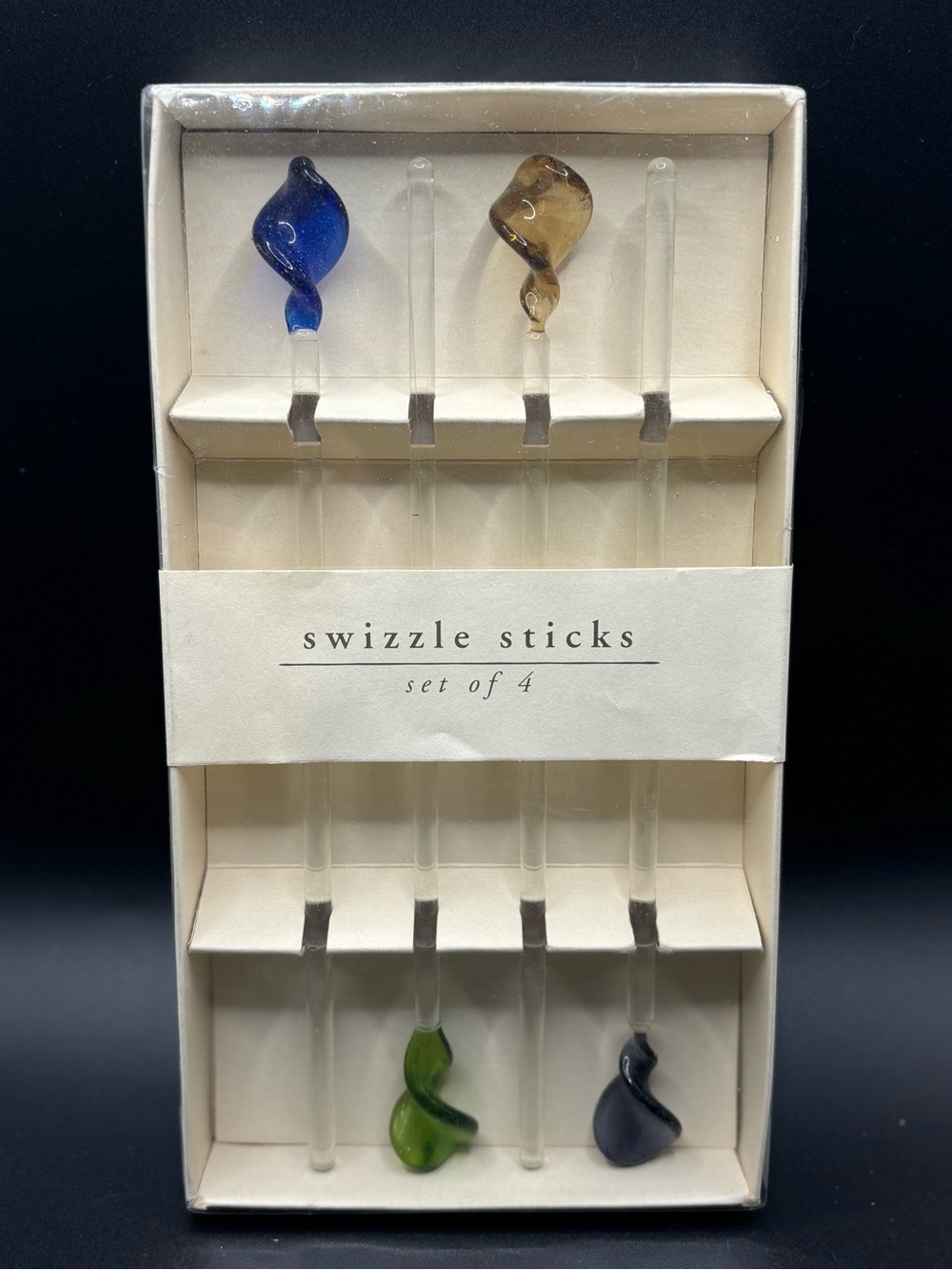 Pier 1 Swizzle Sticks Set Of 4- Vtg Wade Porcelain Gin Bottle Pourer & Coasters